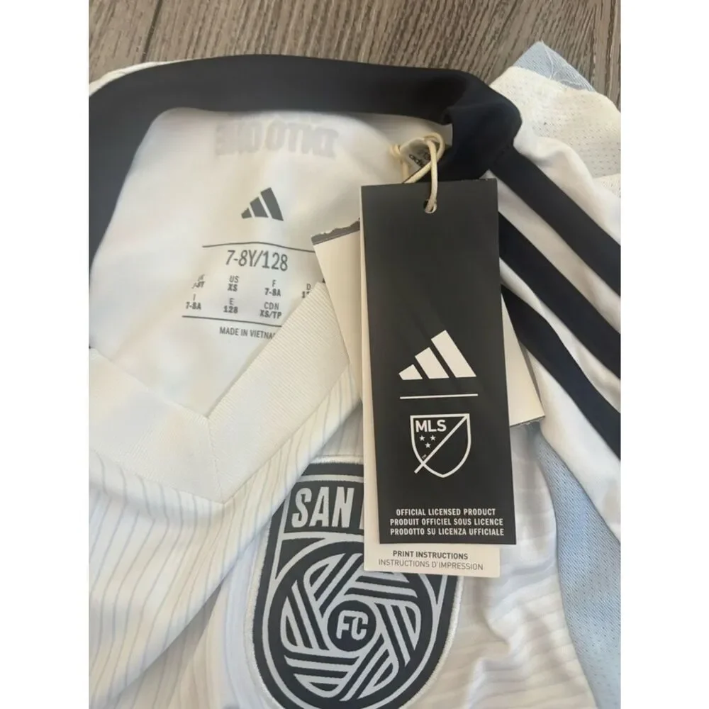 adidas White and Navy San Diego FC Jersey